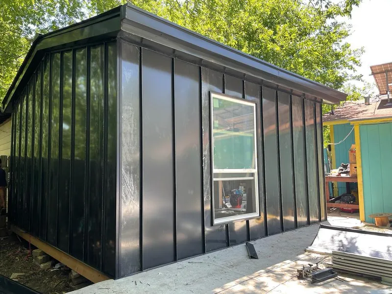 Black standing seam metal wall panels for Metal Roof Installation in East Liverpool